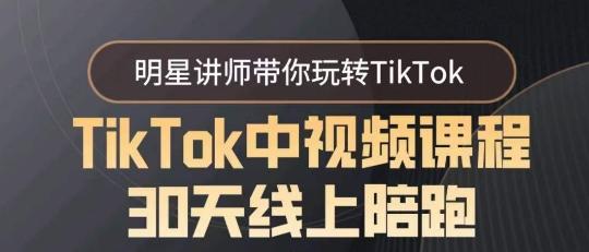 TikTok中视频课程30天线上陪跑，明星讲师带你玩转TikTok-小鹏项目网
