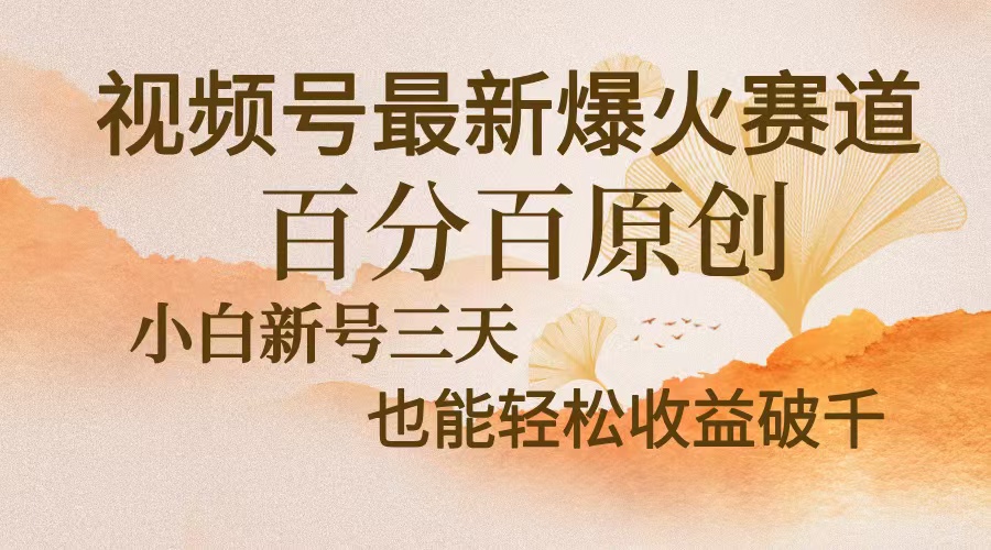 视频号最新爆火赛道，中老年粉深信不疑，百分百原创，新号三天收益轻松…-小鹏项目网