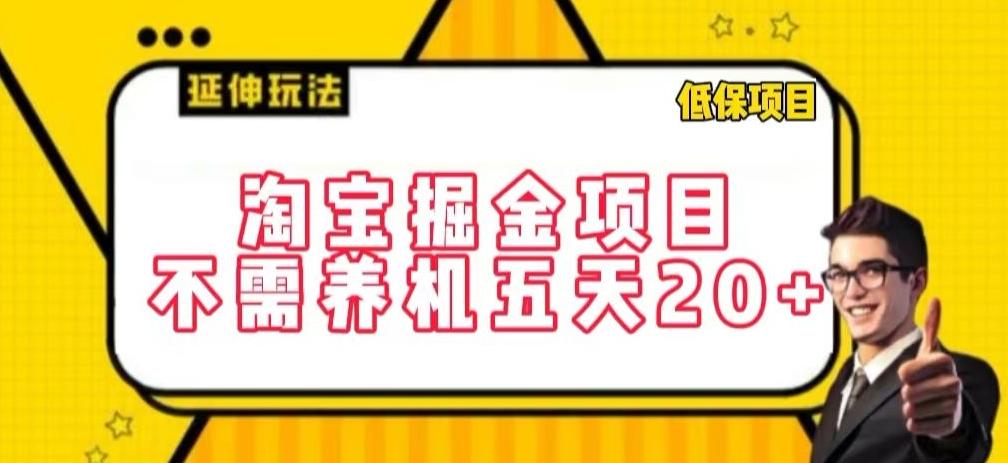 淘宝掘金项目，不需养机，五天20+，每天只需要花三四个小时【揭秘】-小鹏项目网