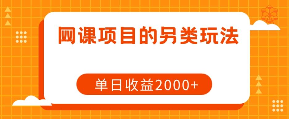 网课项目的另类玩法，单日收益2000+【揭秘】-小鹏项目网