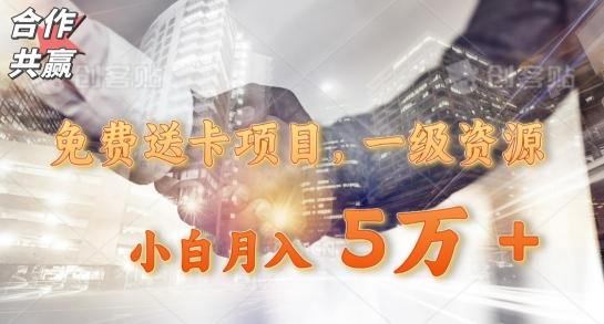 免费送卡项目，一级资源，小白月入5万+-小鹏项目网