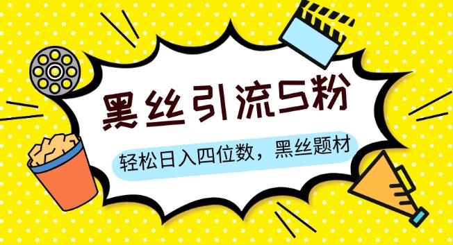 S粉变现，轻松日入四位数，黑丝题材+情感话术【揭秘】-小鹏项目网