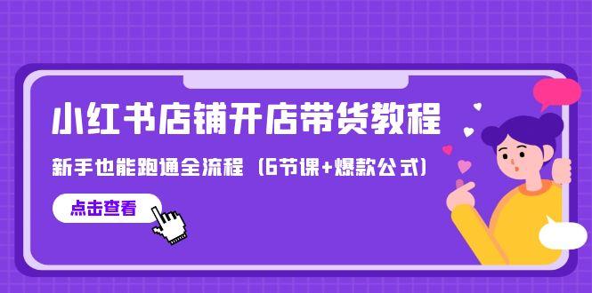 (9883期)最新小红书店铺开店带货教程，新手也能跑通全流程(6节课+爆款公式)-小鹏项目网