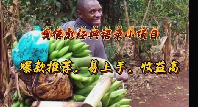 奥德彪经典语录小项目，爆款推荐，易上手，收益高-小鹏项目网