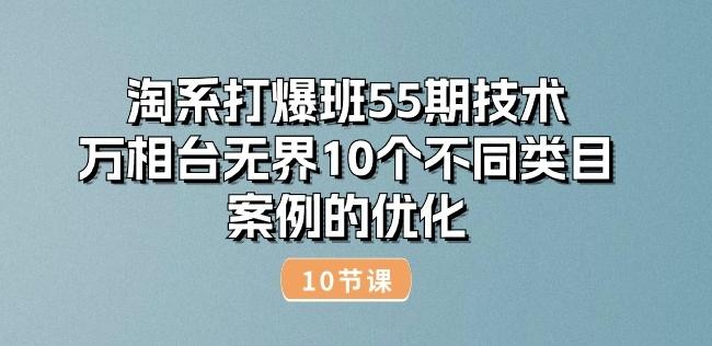 淘系打爆班55期技术：万相台无界10个不同类目案例的优化(10节)-小鹏项目网