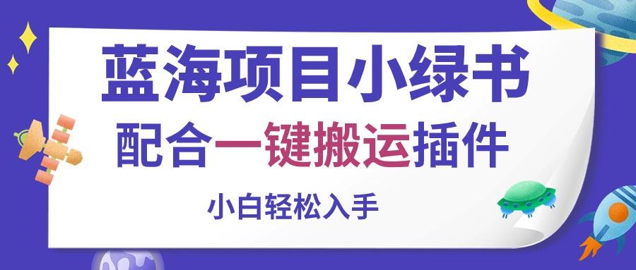 蓝海项目小绿书，配合一键搬运插件，小白轻松入手-小鹏项目网