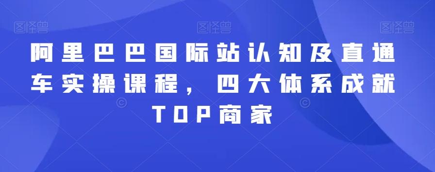 阿里巴巴国际站认知及直通车实操课程，四大体系成就TOP商家-小鹏项目网