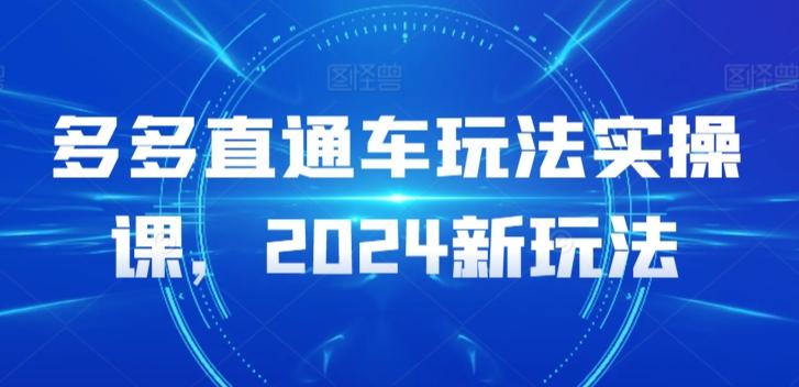 多多直通车玩法实操课，2024新玩法-小鹏项目网