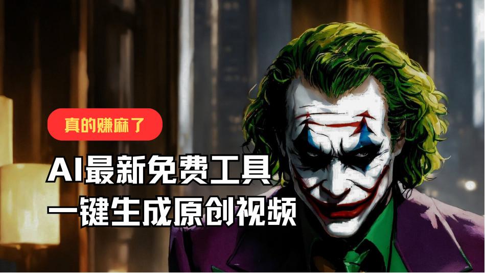 最新免费AI工具，一键生成原创视频，佛系搬运，轻松月入10000+！-小鹏项目网