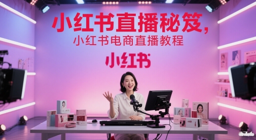 小红书直播秘笈，小红书电商直播教程-小鹏项目网