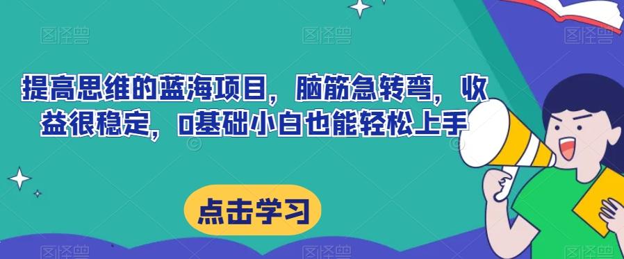 提高思维的蓝海项目，脑筋急转弯，收益很稳定，0基础小白也能轻松上手-小鹏项目网