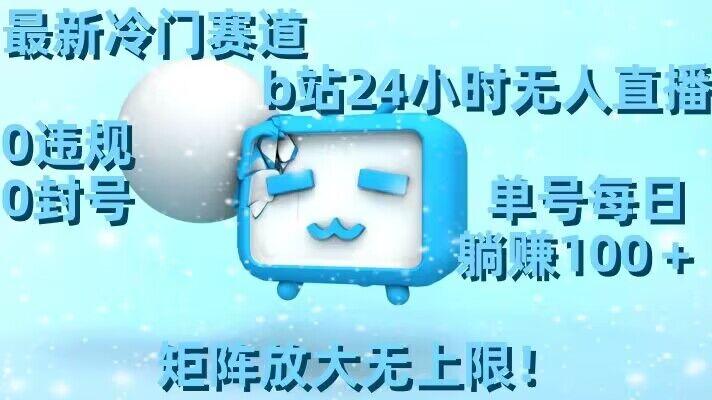 最新冷门赛道，b站24小时无人直播，0违规0封号，单号每日躺赚100＋，矩阵放大无上限【揭秘】-小鹏项目网