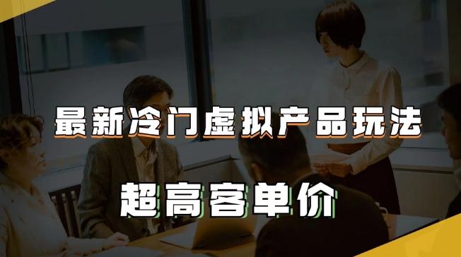 最新冷门虚拟产品玩法，超高客单价，月入2-3万＋【揭秘】-小鹏项目网