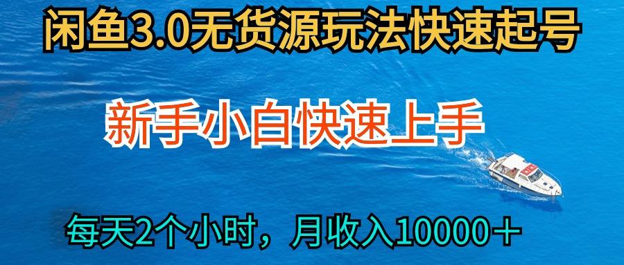 (9913期)2024最新闲鱼无货源玩法，从0开始小白快手上手，每天2小时月收入过万-小鹏项目网