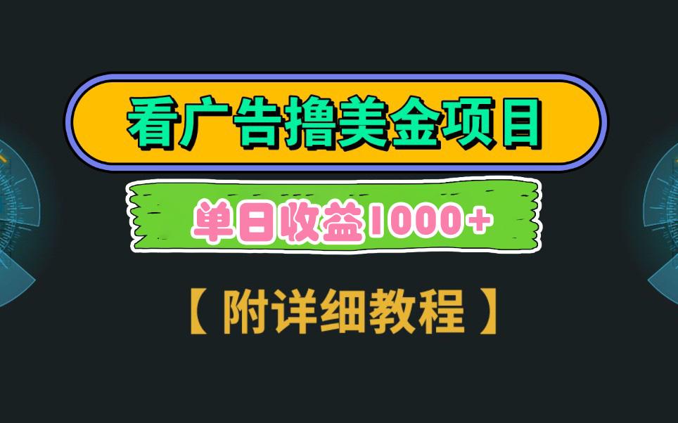 Google看广告撸美金，3分钟到账2.5美元 单次拉新5美金，多号操作，日入1千+-小鹏项目网