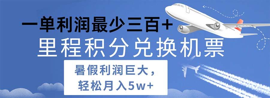 2024暑假利润空间巨大的里程积分兑换机票项目，每一单利润最少500-小鹏项目网