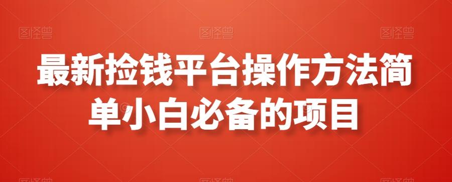 最新捡钱平台操作方法简单小白必备的项目-小鹏项目网