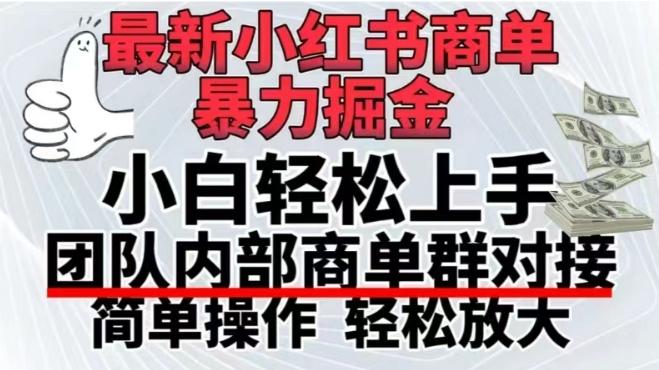 最新小红书商单，暴力掘金，单月稳定变现3W+-小鹏项目网