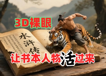 书本人物裸眼3D视频，新的玩法，流量超猛，保姆级教程-小鹏项目网