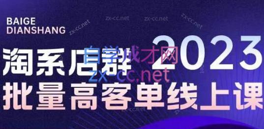 白戈电商·23年淘系批量高客单+24年全域电商矩阵-小鹏项目网