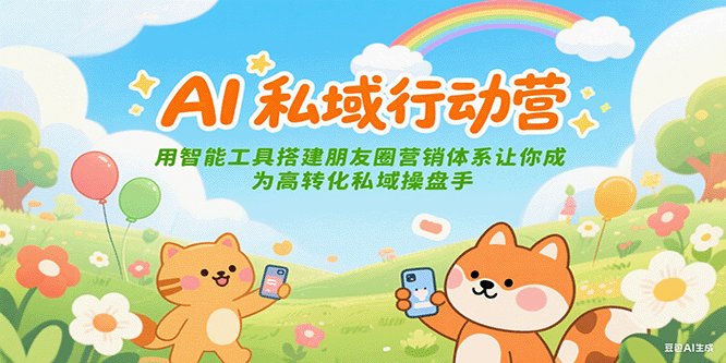 AI私域行动营：用智能工具搭建朋友圈营销体系让你成为高转化私域操盘手-小鹏项目网