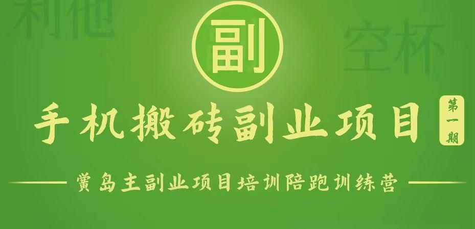 手机搬砖小副业项目训练营1.0，能用手机做的简单小副业-小鹏项目网