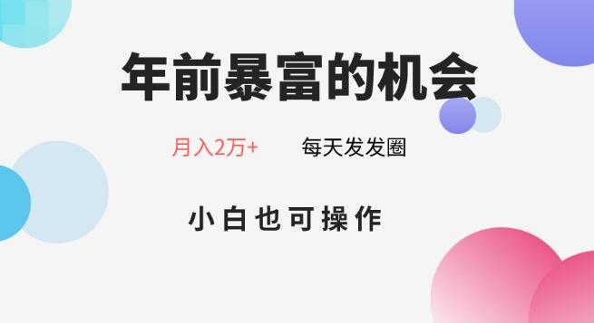 年前暴富的机会，朋友圈卖春联月入2万+，小白也可操作-小鹏项目网