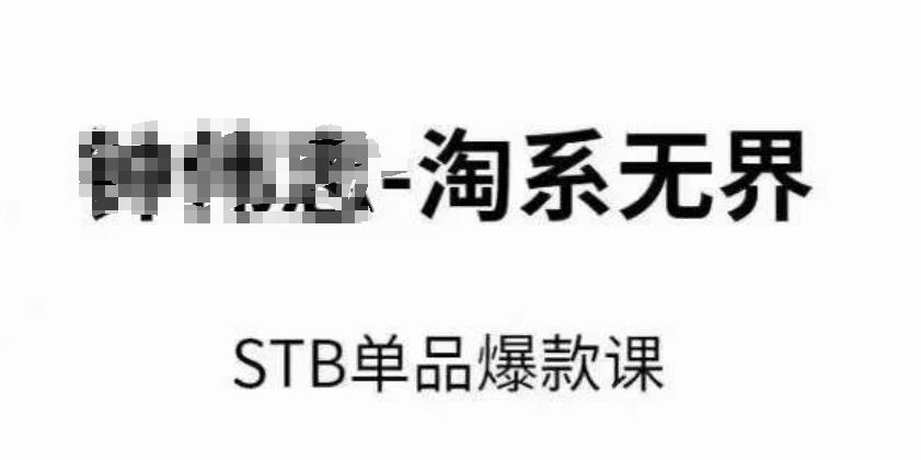 淘系无界STB单品爆款课(2024)，付费带动免费的核心逻辑，万相台无界关键词推广/精准人群的核心-小鹏项目网