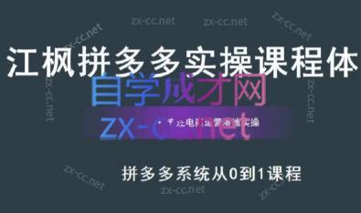江枫老师·拼多多实操课程-小鹏项目网
