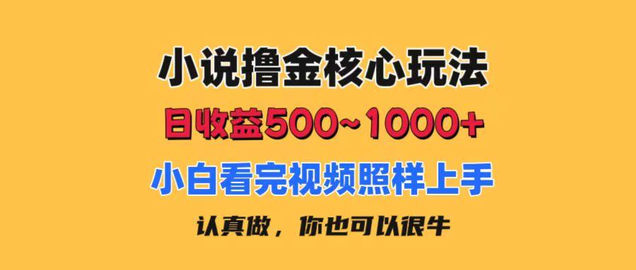 小说撸金核心玩法，日收益500-1000+，小白看完照样上手，0成本有手就行-小鹏项目网