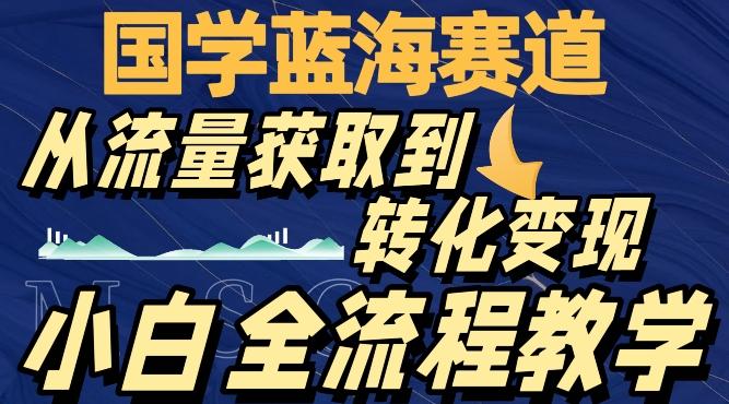 国学蓝海赛道，从流量获取，到转化变现，全流程教学-小鹏项目网