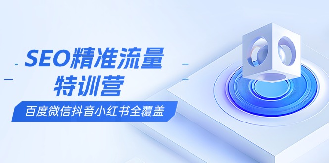 SEO精准流量特训营，百度微信抖音小红书全覆盖，带你搞懂搜索优化核心技巧-小鹏项目网