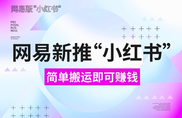 网易官方新推“小红书”，搬运即有收益，新手小白千万别错过(附详细教程)【揭秘】-小鹏项目网