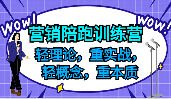 营销陪跑训练营，轻理论，重实战，轻概念，重本质，适合中小企业和初创企业的老板-小鹏项目网