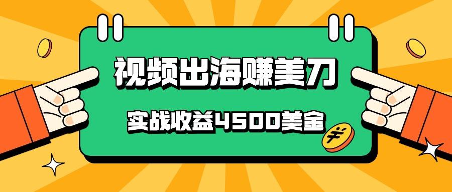 国内爆款视频出海赚美刀，实战收益4500美金，批量无脑搬运，无需经验直接上手-小鹏项目网