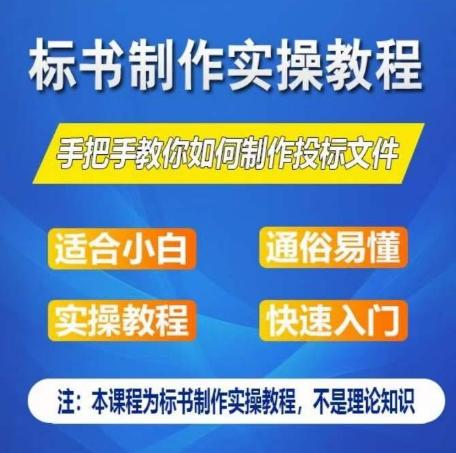 标书制作实操教程，手把手教你如何制作授标文件，零基础一周学会制作标书-小鹏项目网