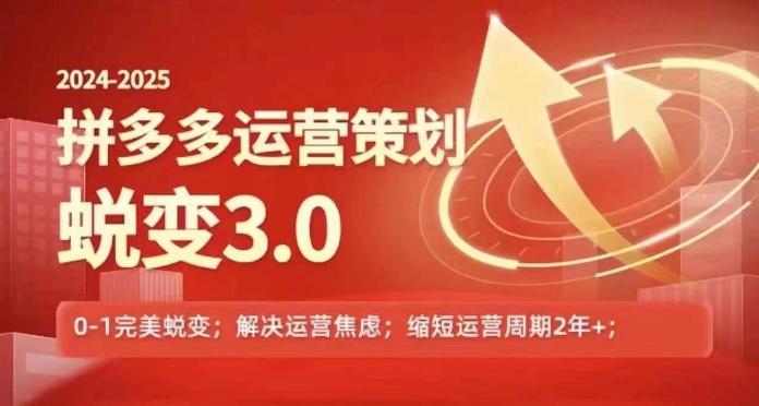 2024-2025拼多多运营策略蜕变3.0，0~1完美蜕变，解决信息焦虑-小鹏项目网