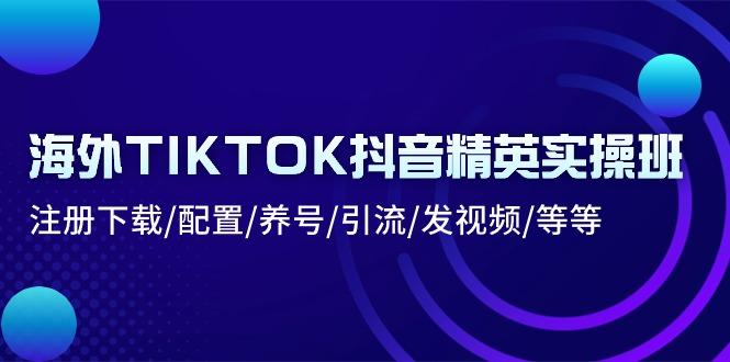海外TIKTOK抖音精英实操班：注册下载/配置/养号/引流/发视频/等等-小鹏项目网