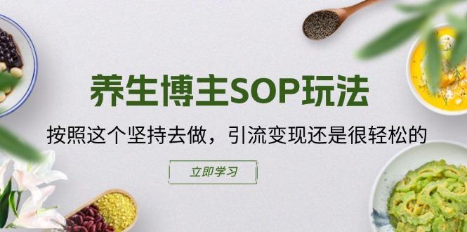 养生博主SOP玩法，按照这个坚持去做，引流变现还是很轻松的-小鹏项目网