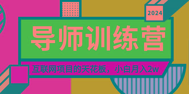 《导师训练营》精准粉丝引流的天花板，小白月入2w-小鹏项目网