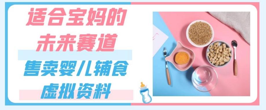 适合宝妈的未来赛道，售卖婴儿辅食虚拟资料，一份9.9-69.9元闭眼赚钱-小鹏项目网
