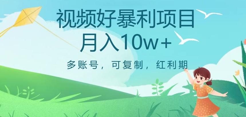 视频号暴利项目，多账号，可复制，红利期，月入10w+【揭秘】-小鹏项目网