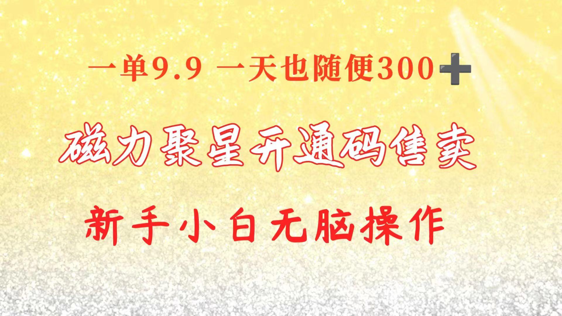 快手磁力聚星码信息差 售卖  一单卖9.9  一天也轻松300+ 新手小白无脑操作-小鹏项目网