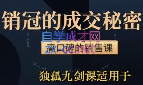 李老师·实战派销售视频课|孤独九剑-小鹏项目网