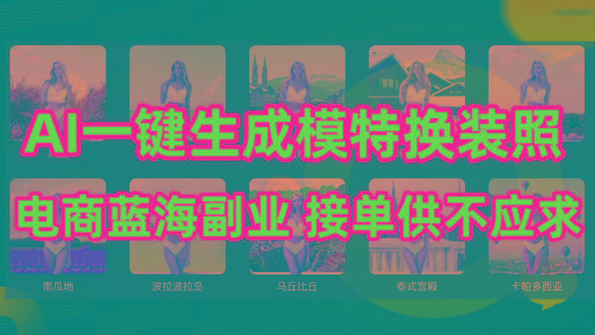 (9616期)AI制作一键生成模特换装照，电商蓝海副业供不应求-小鹏项目网