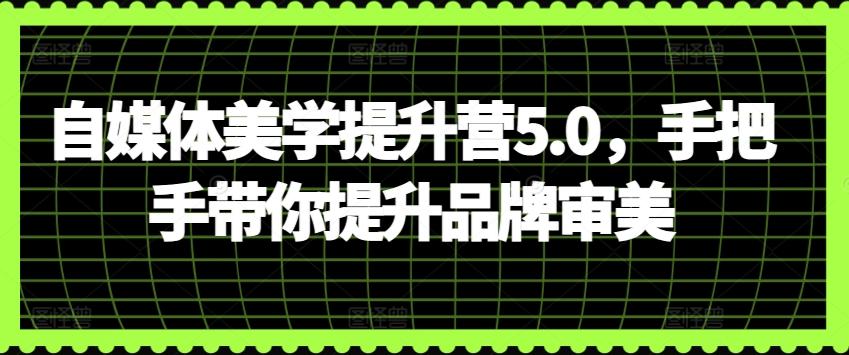 自媒体美学提升营5.0，手把手带你提升品牌审美-小鹏项目网