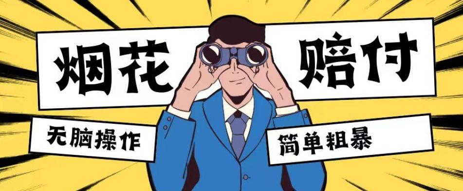 最新蓝海玩法，烟花爆竹赔付，单订单赔付200-500无脑操作【仅揭秘】-小鹏项目网