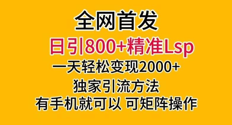 全网首发！日引800+精准老色批，一天变现2000+，独家引流方法，可矩阵操作【揭秘】-小鹏项目网