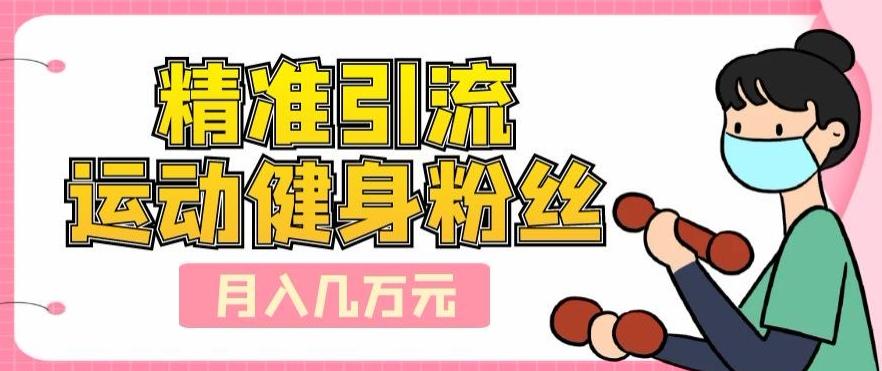 精准引流运动健身粉丝，轻松月入几万-小鹏项目网