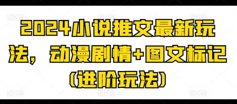 2024小说推文最新玩法，动漫剧情+图文标记(进阶玩法)-小鹏项目网
